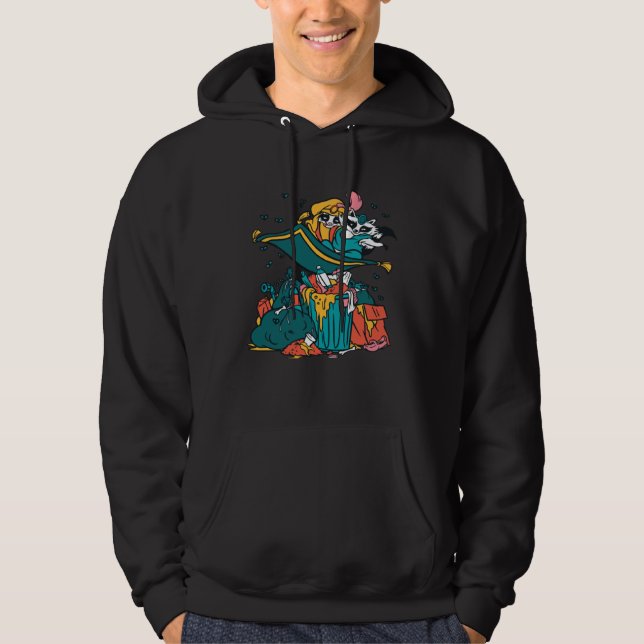 Trash garbage racoon couple cute hoodie (Framsida)
