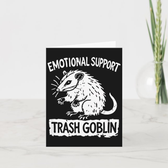 Trash Goblin Ssum Emotional Suprt Funny Meme  Kort (Framsida)