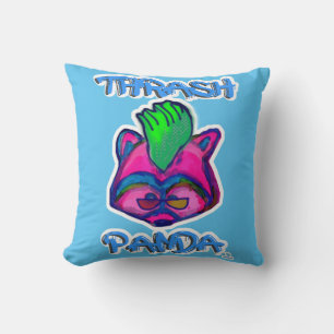 Trash Panda Episk Punk Råtta Tecknad Konst Kudde