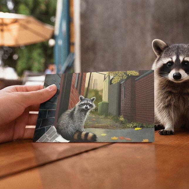 Trash Panda gör ett beslut Vykort (Skapare uppladdad)
