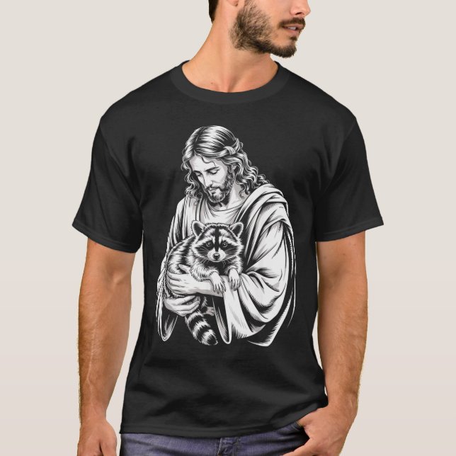 Trash Panda Jesus Raccoon Trashed Racoon Animal Ra T Shirt (Framsida)
