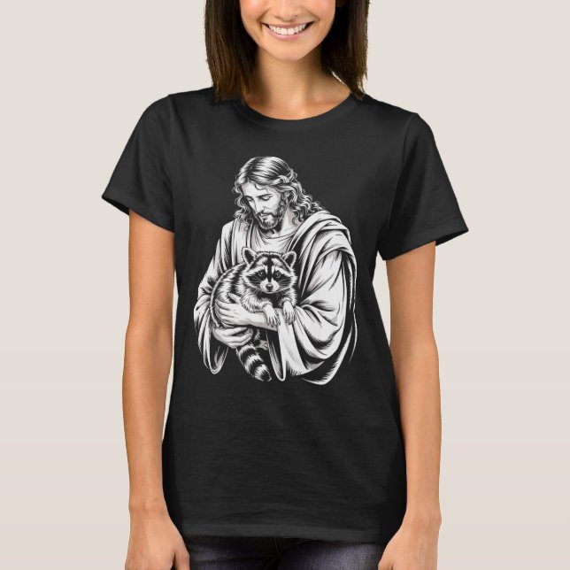 Trash Panda Jesus Raccoon Trashed Racoon Animal Ra T Shirt (Framsida)