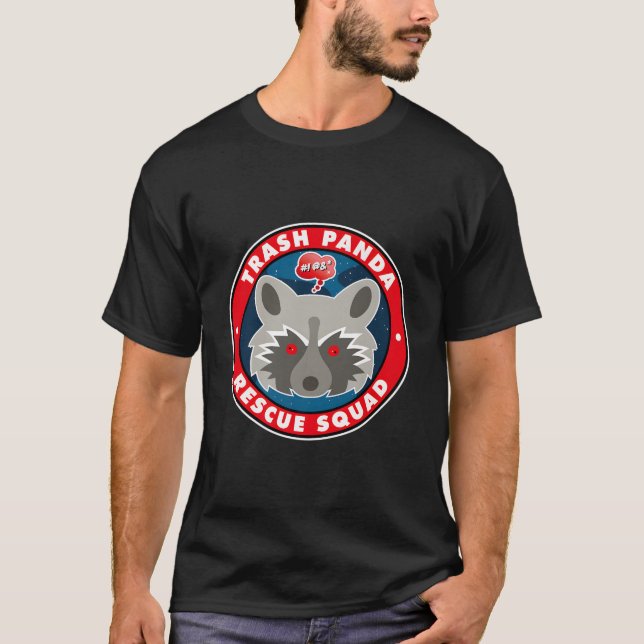 Trash Panda Raccoon Rescue Squad T Shirt (Framsida)