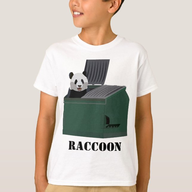 Trash Panda-tröja som står RACCOON T Shirt (Framsida)