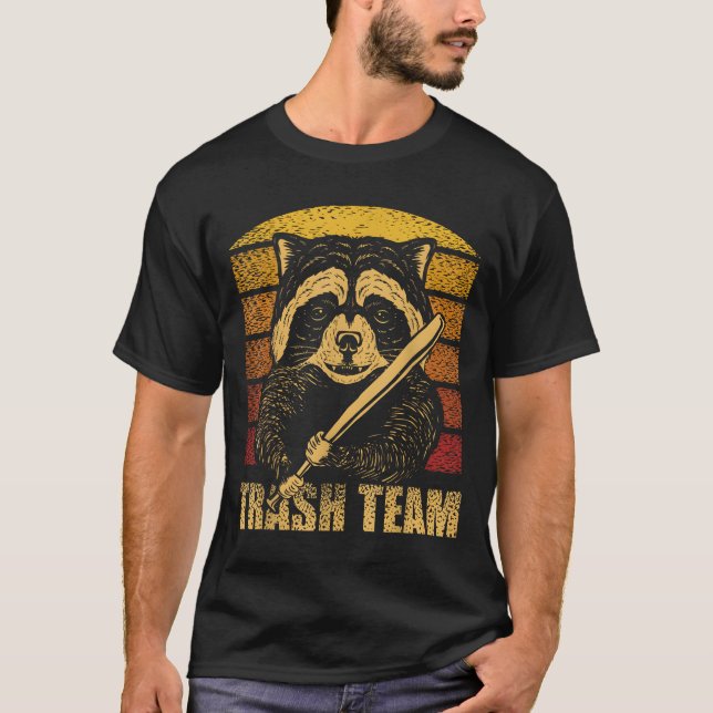 Trash Team Pandas Raccoon Animal Garbage Gang T Shirt (Framsida)
