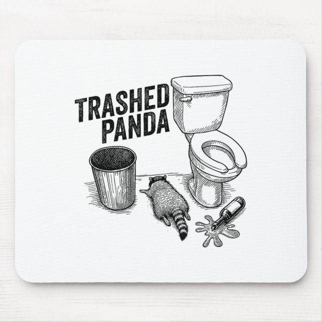 Trashed Panda, Funny Drunk Raccoon, Trash Panda Hu Musmatta (Framsidan)