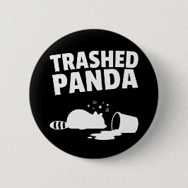 Trashed Panda Funny Drunk Racoon Knapp
