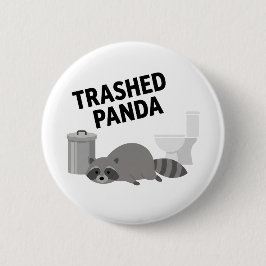 Trashed Panda Funny Drunk Racoon Knapp