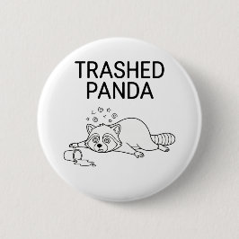 Trashed Panda Funny Drunk Racoon Knapp