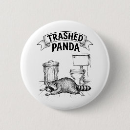 Trashed Panda Funny Drunk Racoon Knapp
