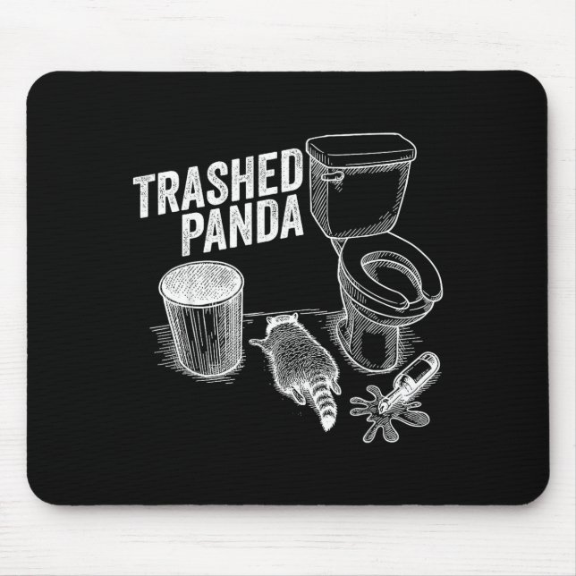 Trashed Panda Funny Drunk Racoon  Musmatta (Framsidan)