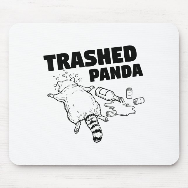Trashed Panda Funny Drunk Racoon  Musmatta (Framsidan)