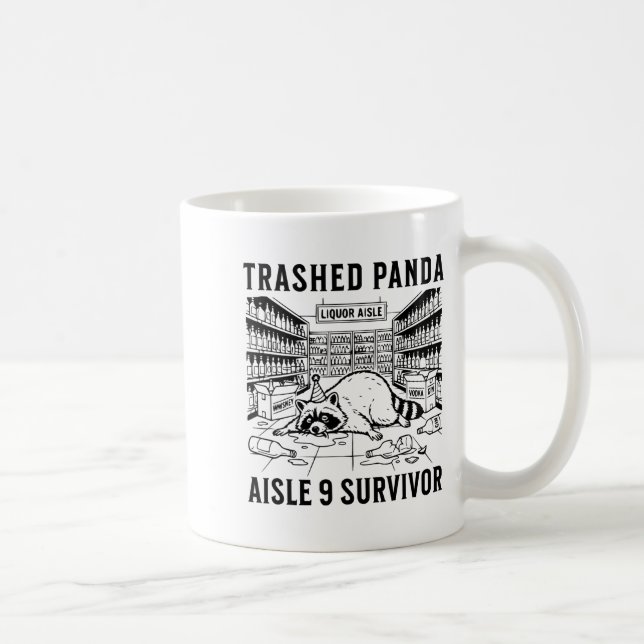 Trashed Panda Liquore Funny Hangover Crazy Drunk R Kaffemugg (Höger)
