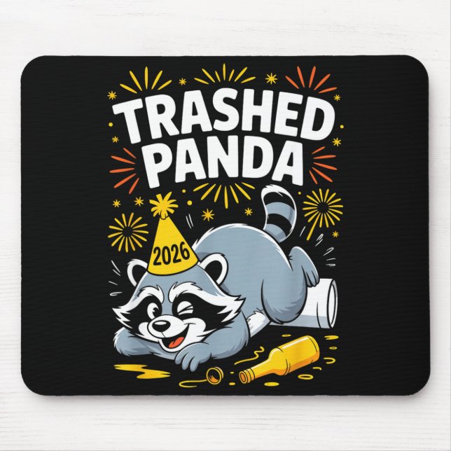 Trashed Panda New Year 2026 Funny Raccoon Design  Musmatta (Framsidan)