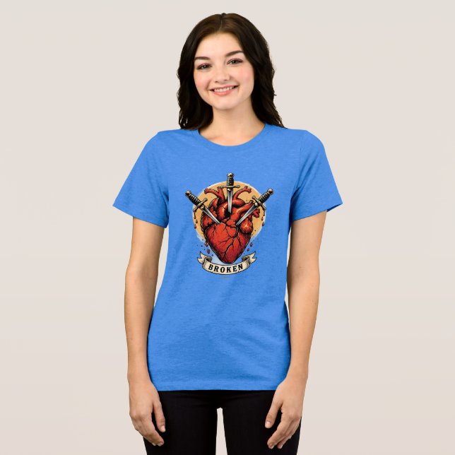 Trasht Heart Daggers T-Shirt (Framsida Full)