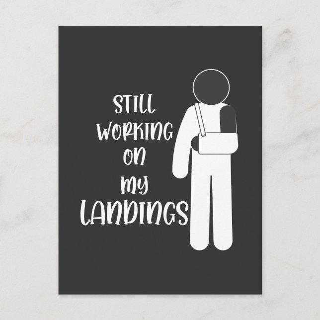 Trasig arm Kommer att må bra stuntman barn Vykort (Framsida)