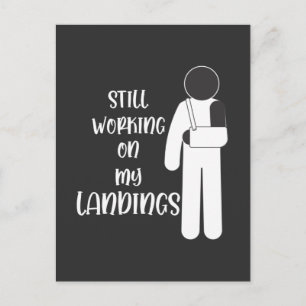 Trasig arm Snabba tillfrisknande stuntman barn Vykort