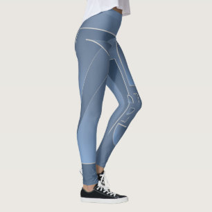 trasig blåestontegel leggings