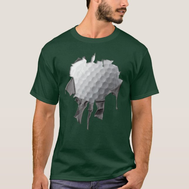 Trasig golfboll t shirt (Framsida)