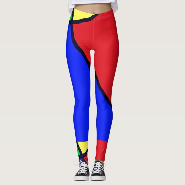 Trasig kakel Bold-läggningar Leggings (Framsida)
