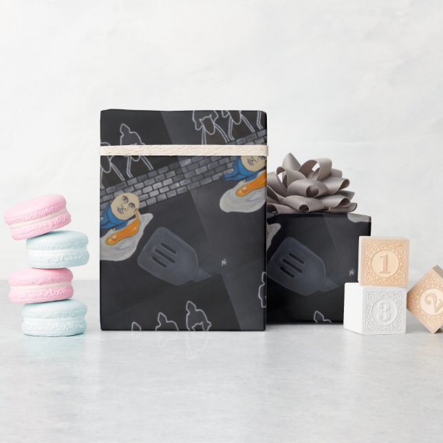 Trasig sedan stekt Målning av Alfred Fox Presentpapper (Baby Shower)