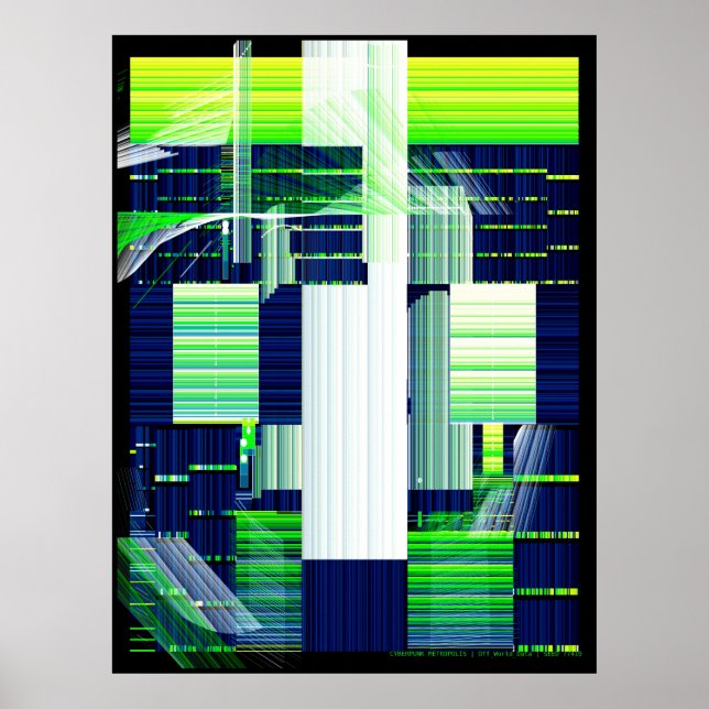Trasig TV-glitchkonst  Poster (Framsidan)