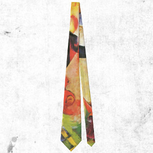 Trasiga former av Franz Marc, Vintage abstrakt kon Slips