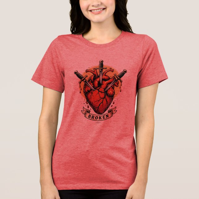 Trasiga hjärtknivar T-shirt (Framsida)