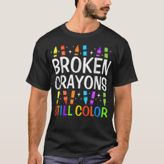 Trasiga kritor färgar fortfarande mental hälsa t shirt