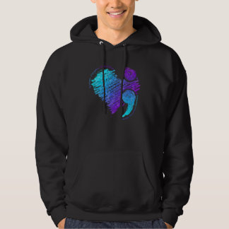 Trasiga kritor färgar fortfarande självmordsföreby hoodie