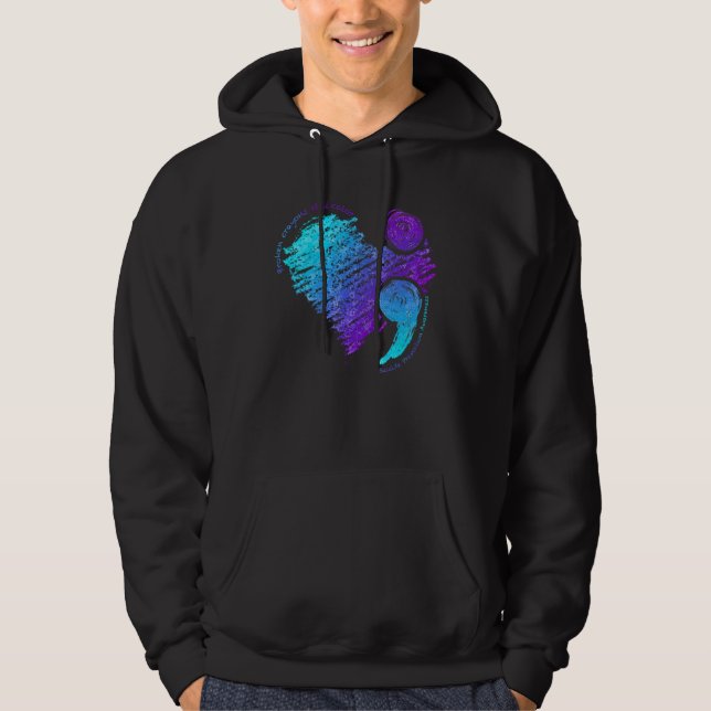 Trasiga kritor färgar fortfarande självmordsföreby hoodie (Framsida)