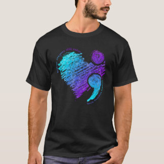 Trasiga kritor färgar fortfarande självmordsföreby t shirt
