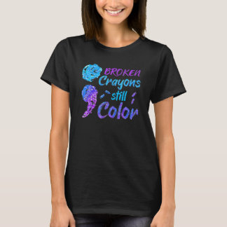 Trasiga kritor färgar fortfarande självmordsmedvet t shirt