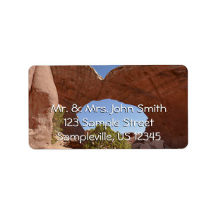 Trasiga valvet i Arches nationalpark Adressetikett