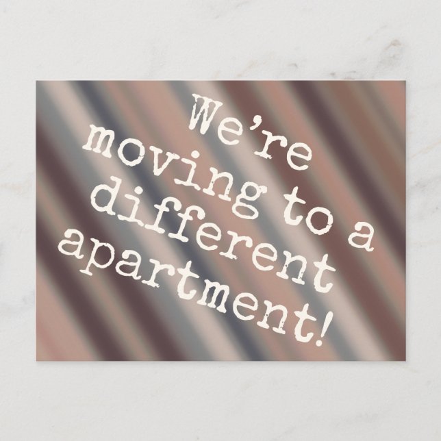 Trask stil Ny-Lägenhet Postkort Meddelande Vykort (Framsida)