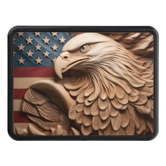 Träskad amerikansk flagga Örn Dragkroksskydd