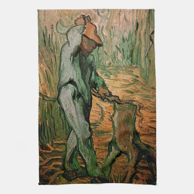 Träskärare (efter Millet) av Vincent van Gogh Kökshandduk (Vertikal)