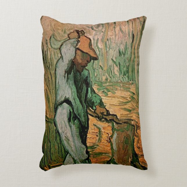 Träskärare (efter Millet) av Vincent van Gogh Prydnadskudde (Framsidan(Vertikal))