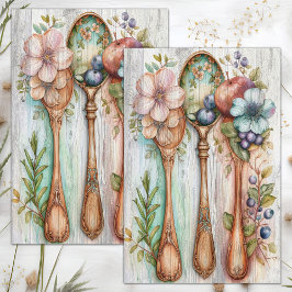 TRÄSKEPAR FLORAL DEKUPÅJ