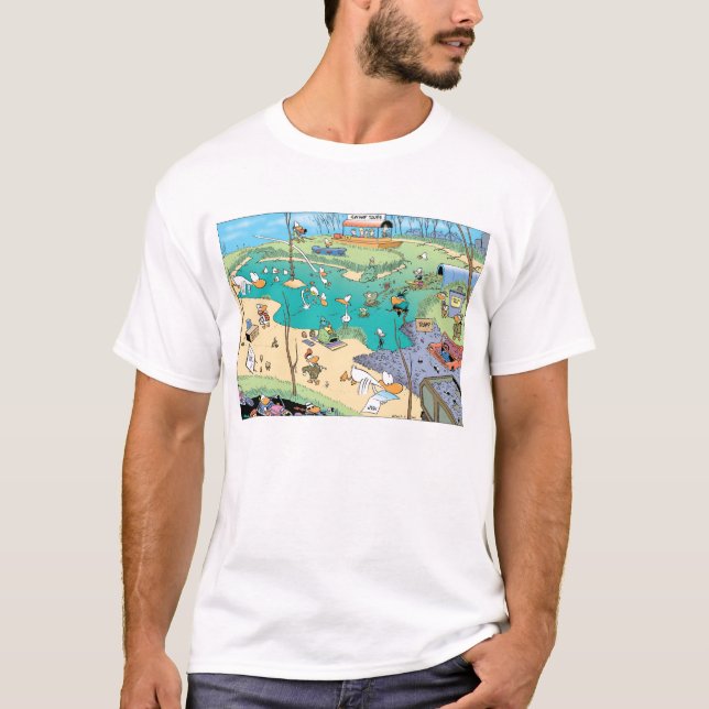 Träskfågel öga beskådar T-tröja Tee Shirt (Framsida)