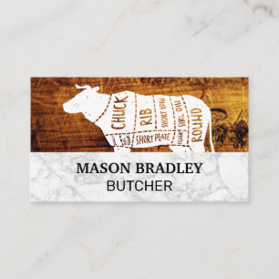Träskivor Marble Beef Diagram Visitkort
