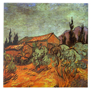 Träskjul, berömd Van Gogh-målning, Kakelplatta