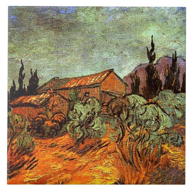 Träskjul, berömd Van Gogh-målning, Kakelplatta (Framsidan)
