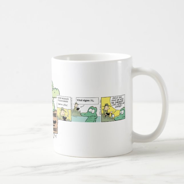 Träskkrokodiltecknad Kaffemugg (Höger)