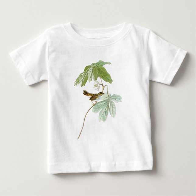 TräskSparrowJohn James Audubon fåglar av Amerika Tee Shirt (Framsida)