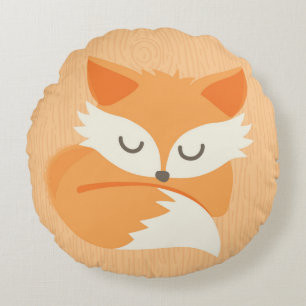 Träskull Fox Orange Barnkudde Rund Kudde