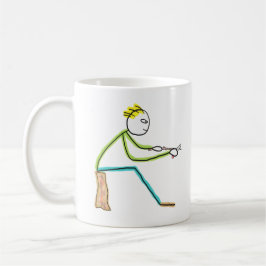 Träsnidare Stickman Kaffemugg