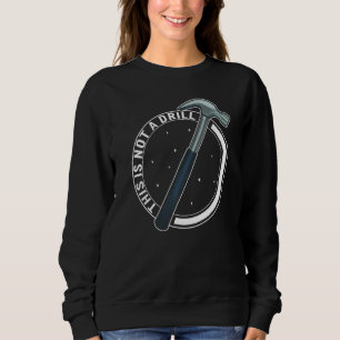 Träsnidarens inte en borr hammare träbearbetning p t shirt