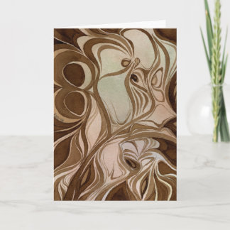 Träsnitt Notecard Kort