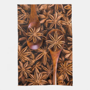 Träspån och anise kökshandduk